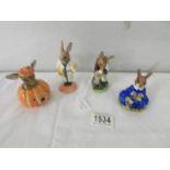 4 Royal Doulton Bunnikins figures - Billie Bunnikins, Halloween Bunnikins,