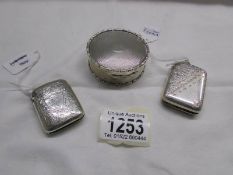2 silver vesta cases (H.M.Payton, Pepper & Sons Ltd.