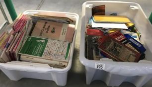 A large quantity of old maps (2 boxes)