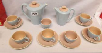 A Poole Pottery coffee set.