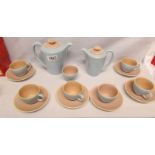 A Poole Pottery coffee set.