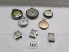 A quantity of pocket and wrist watches, some working and some a/f.