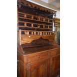 A late 19th century cherry wood 2 piece dresser.