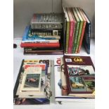 A large quantity of books on cars including Observer book of motor sport & workshop manuals etc.