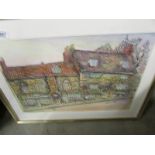 A Gordon Cumming hand coloured print of Jew's House, Steep Hill, Lincoln,
