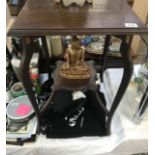 An Edwardian mahogany side table