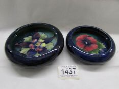 2 old Moorcroft pin dishes.