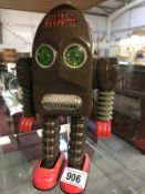 A battery operated tin plate robot