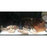 2 pairs of men's boots, a pair of 'zip tongue' boot stretchers, oval mirror,