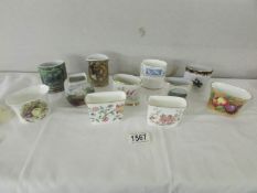 11 porcelain toothpick holders including Goebel, Aynsley, Royal Doulton etc.