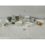 11 porcelain toothpick holders including Goebel, Aynsley, Royal Doulton etc.