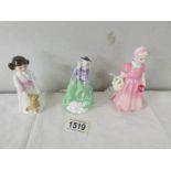 3 small Royal Doulton figurines 'tinkle Bell' HN1677,