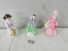 3 small Royal Doulton figurines 'tinkle Bell' HN1677,