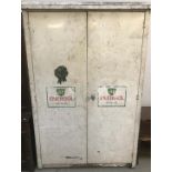 A large vinatge Shell Max BP metal garage cabinet