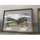 A watercolour 'Autumn Glen Lyon' signed Richard Alred