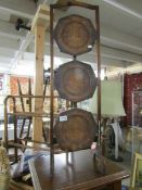 An oak 3 tier cake stand.