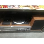 A Pye record deck with combined cassette recorder & radio & 2 speakers