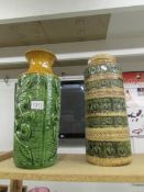 2 large German pottery vases.