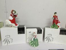 3 boxed Royal Doulton figurines - 'Pretty Ladies Christmas Day' HN4757,
