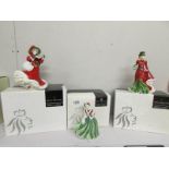 3 boxed Royal Doulton figurines - 'Pretty Ladies Christmas Day' HN4757,