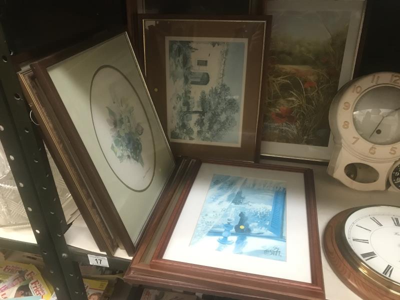 10 framed & glazed pictures