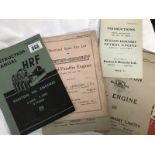 A quantity of Ruston Hornsby instruction books