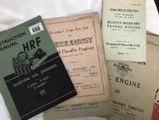 A quantity of Ruston Hornsby instruction books