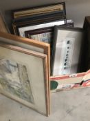 A large quantity of framed and glazed prints