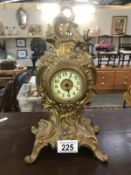 An ormalu gilt mantel clock movement and leg A/F