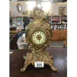 An ormalu gilt mantel clock movement and leg A/F