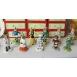 10 boxed Royal Doulton Bunnikins figures.