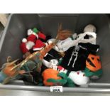 A collection of TY beanie babies for Christmas & Halloween