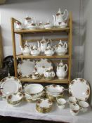 Approximately 60 pieces of Royal Albert Old Country Roses tea and dinner ware.