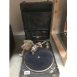 A Vocalion deluxe picnic wind up gramophone