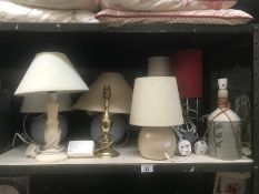 A number of table lamps