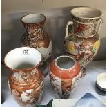 4 Japanese vases (A/F)