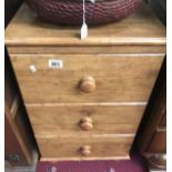 A pine 3 drawer chest