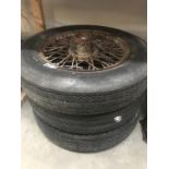 3 x 15" 48 spoke wire wheels