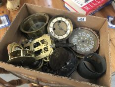 A quantity of clock movements and silverplate