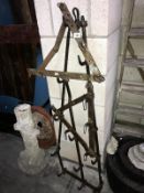 3 blacksmith made iron hook racks