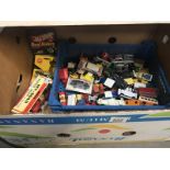 A large box of unboxed Diecast including Corgi, Matchbox & Hot Wheels etc.