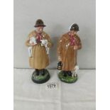 2 Royal Doulton figurines - 'The Shepherd' and 'Lambing time'.