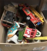 2 boxed tin plate toys including Mobo dog cranes & fire engine etc.