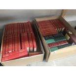 2 boxes of hard back books