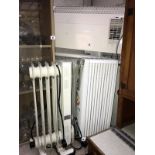 A 3 electric bar heater & 3 electric oil radiators