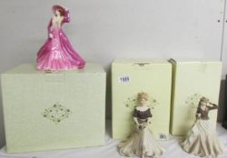 3 boxed Coalport figurines - 'Classic Elegance Special Day',