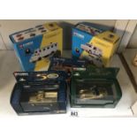 5 Corgi Classics including gold plated Jaguar & Land Rover also 2 police sets