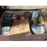 A collection of tins including vintage