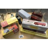 A boxed atlas editions Dinky toy copies including Leyland Octopus, Dinky fire engines & taxi etc.