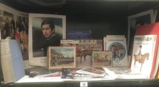 A collection of military reference periodicals & Royal Family pictures & jigsaws
